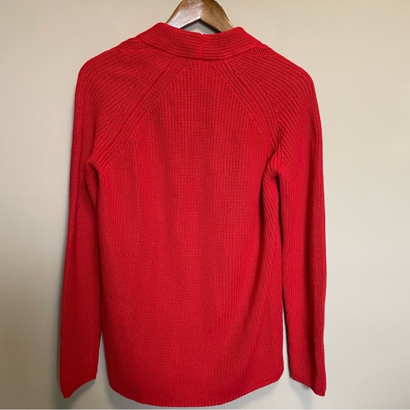 Brax Vibrant Red Cable Knit Women's Cardigan Size 40 or Large - Picture 7 of 14
